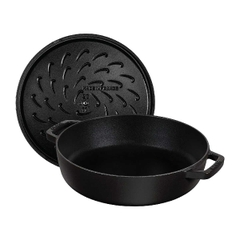 Chảo gang Chistera STAUB màu đen - 24cm - 2.6L