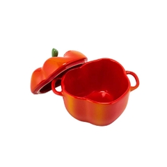 Tô Staub có nắp hình ớt chuông màu cam - 12cm