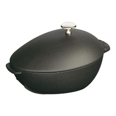 Nồi gang STAUB oval Mussel black color - 25cm (2L)