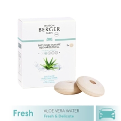 MAISON BERGER - Bộ tinh dầu xe hơi hương Aloe Vera Water - 2 cái