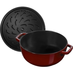 Nồi gang STAUB tròn màu đỏ Bordeaux - 26 cm (4.9L)