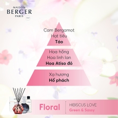 MAISON BERGER - Tinh dầu đèn xông hương Hibiscus Love - 500ml