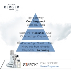 MAISON BERGER - Bộ đèn xông tinh dầu Starck Grise - 2 món - 380ml