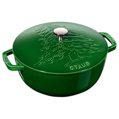 Nồi vẽ hình cây thông STAUB màu xanh rêu – 24cm - 3.6L