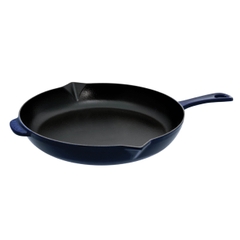 Chảo gang tròn STAUB màu xanh đen - 30cm (B)