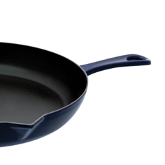 Chảo gang tròn STAUB màu xanh đen - 30cm (B)