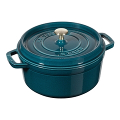 Nồi gang Staub tròn màu xanh ngọc