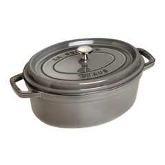 Nồi gang oval STAUB màu xám