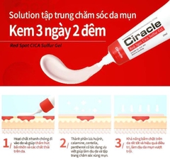 Kem Trị Mụn 3 Ngày 2 Đêm CIRACLE RED SPOT CICA SULFUR GEL 