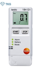 Máy ghi nhiệt độ độ ẩm độ sốc testo 184 G1 (-20 đến +70°C, 0 đến 100 %rH, 0 đến 27g)