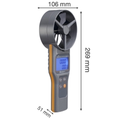 Máy đo tốc độ, lưu lượng gió, nhiệt độ AZ 89161 (Bluetooth)