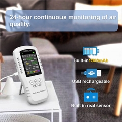 Máy đo chất lượng không khí BOSEAN T-Z01pro (HCHO TVOC PM2.5 CO CO2 AQI ,nhiệt độ, độ ẩm)
