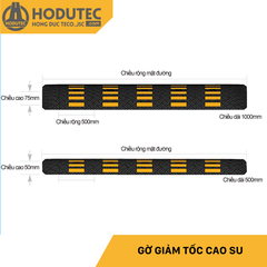 Gờ giảm tốc cao su dày 50mm chịu lực từ 50 tấn - 100 tấn