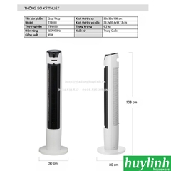 Quạt tháp Tiross TS9181 - Có remote - 45W - 6 tốc độ gió