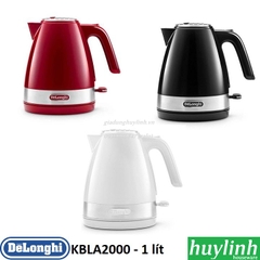 Ấm đun siêu tốc Delonghi KBLA2000 - 1 lít - Đen - Trắng - Đỏ