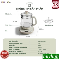 Ấm đun nước - Bình pha trà đa năng Bear HK-5H15L96 - 16 chức năng tiếng Việt - 1.5 lít