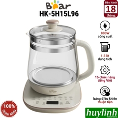 Ấm đun nước - Bình pha trà đa năng Bear HK-5H15L96 - 16 chức năng tiếng Việt - 1.5 lít