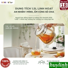 Ấm đun nước - Bình pha trà đa năng Bear HK-5H15L96 - 16 chức năng tiếng Việt - 1.5 lít