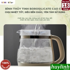 Ấm đun nước - Bình pha trà đa năng Bear HK-5H15L96 - 16 chức năng tiếng Việt - 1.5 lít
