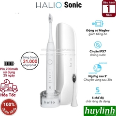 Bàn chải điện Halio Sonic Whitening Pro - Tặng kèm túi đựng