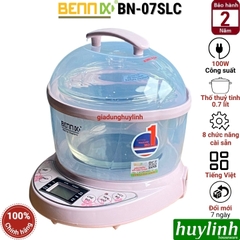 Nồi chưng yến, nấu cháo chậm thố thuỷ tinh Bennix BN-07SLC - 0.7 lít