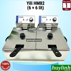 Bếp chiên nhúng đôi ngập dầu Yili HM82 - 6 lít + 6 lít - 2500W + 2500W