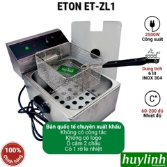 Bản quốc Tế - Bếp chiên nhúng ngập dầu Eton ZL1 - dung tích 6 lít - 2500W