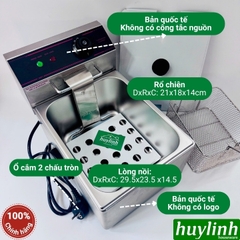 Bản quốc Tế - Bếp chiên nhúng ngập dầu Eton ZL1 - dung tích 6 lít - 2500W
