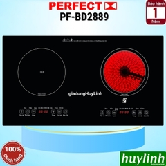 Bếp đôi điện từ - hồng ngoại Perfect PF-BD2889