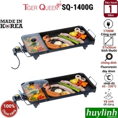 Bếp nướng điện Hàn Quốc 2 trong 1 Tiger Queen SQ-1400G - 2 ngăn