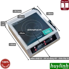 Bếp điện từ đơn công nghiệp Tiross TS8042 - 3500W - Phù hợp cho quán - nhà hàng - khách sạn