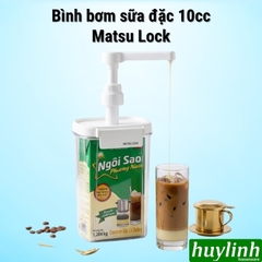 Bình bơm sữa đặt 1600ml Matsu lock - Vòi bơm 10cc - Đựng được hộp sữa 1284g