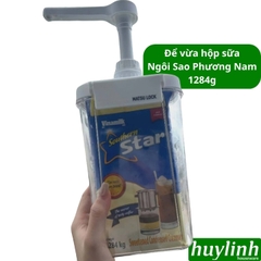 Bình bơm sữa đặt 1600ml Matsu lock - Vòi bơm 10cc - Đựng được hộp sữa 1284g