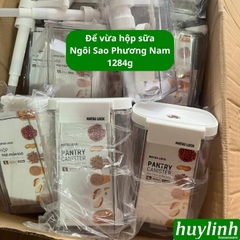 Bình bơm sữa đặt 1600ml Matsu lock - Vòi bơm 10cc - Đựng được hộp sữa 1284g