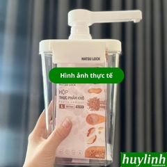 Bình bơm sữa đặt 1600ml Matsu lock - Vòi bơm 10cc - Đựng được hộp sữa 1284g