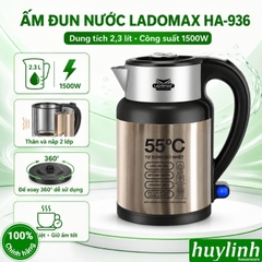 Bình đun nước siêu tốc Ladomax HA-839 - 2.3 lít - Có chức năng giữ ấm tự động