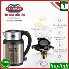 Bình đun nước siêu tốc Ladomax HA-839 - 2.3 lít - Có chức năng giữ ấm tự động