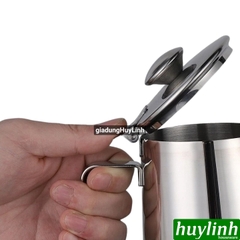 Bình đựng nước - ấm rót nước inox có vòi ngắn có nắp - 1 lít - 1.5 lít - 2 lít