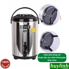 Bình giữ nhiệt ủ trà nóng lạnh 8 lít và 10 lít - Có đồng hồ đo nhiệt độ