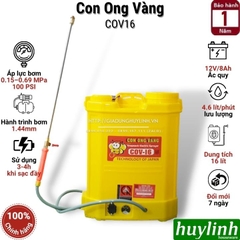Bình xịt điện phun thuốc trừ sâu Con Ong Vàng COV16 - 16 lít - 12V/8Ah