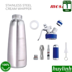 Bình xịt kem tươi Mosa 500ml và 1000ml (0.5 lít và 1 lít) - Chính hãng JBU