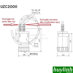 Lõi lọc Cleansui UZC2000E / EUC2000 dùng cho ET101 EU101 EU301