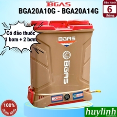 [Có đảo thuốc] Bình xịt điện phun thuốc trừ sâu Bgas BGA20A10G - BGA20A14G - 20 lít