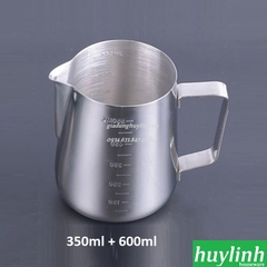 Ca đánh sữa inox Cao Cấp 350ml + 600ml