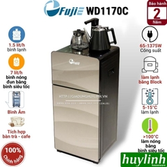 Cây nước nóng lạnh, kết hợp bàn pha trà Fujie WD1170C - Làm lạnh bằng Block