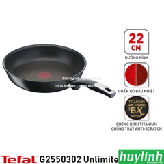 Chảo chiên đáy từ Tefal Unlimited 22cm - G2550302 - Sản xuất tại Pháp