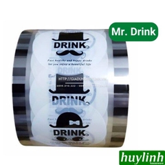 Cuộn màng dập ly cốc trà sữa cà phê nước ép 2400 ly (2400 logo) [Mr Drink - Tea Đen -Nice xanh- time vàng-trong)