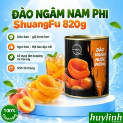 Đào ngâm đóng hộp ShuangFu 450gr và 850gr