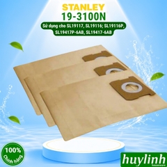Bộ 3 túi giấy Stanley 19-3100N 19-3101N 19-3102N dùng cho máy hút bụi Stanley