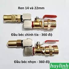 Đầu béc 360 độ phun rửa máy lạnh, điều hòa Ren 22 và 14 cho máy xịt rửa xe